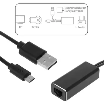 Pentru Foc 480 Mbps Micro USB2.0 să RJ45 Adaptor Ethernet 10/100 Mbps