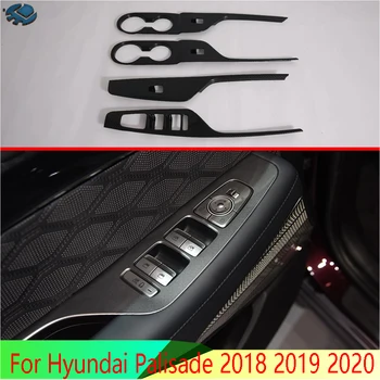 Pentru Hyundai Palisade 2018-2023 2019 2020 2021 Fibra De Carbon Stil De Ferestre, Uși, Cotieră Acoperi Panoul De Comutare Trim Molding Garnitura