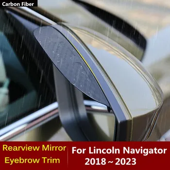 Pentru Lincoln Navigator 2018 2019 2020 2021 2022 2023 2024 Mașină De Carbon Din Spate Oglinda Retrovizoare Parasolar Acopere Stick Trim Scut Spranceana