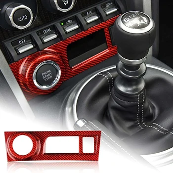 Pentru Subaru BRZ, Toyota 86 2012-2021 Uscat Fibra de Carbon Mașina de Centru Consola Butonul Start Acoperire Cadru Trim Accesorii