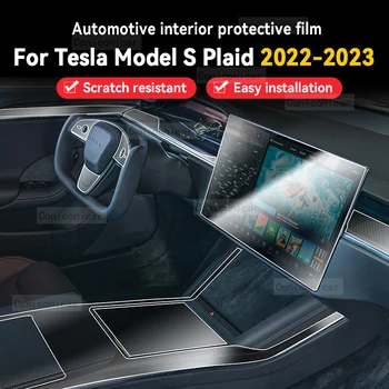 Pentru TESLA Model S Carouri 2022 2023 Auto Interior Consola centrala cu Ecran Folie de Protectie Anti-scratch Repair Autocolant Accesorii