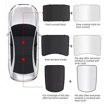 Pentru Tesla Model 3/ Y Masina Parasolar Auto Acoperiș Culisant Luminator Orb Umbrire Parbriz Umbrele De Soare Trapa Huse Auto De Interior