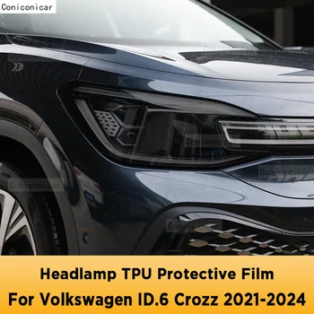 Pentru Volkswagen ID.6 Crozz 2021-2024 Exterior Auto Faruri Anti-zero Lampă Față Tentă Folie de Protectie Accesorii Autocolant