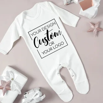 Personalizat Copil Babygrow Sleepsuit Design-ul sau Logo-ul Imprimat Direct Pe Un Body Copilul Vine Acasă Tinuta Newbron Duș Cadou