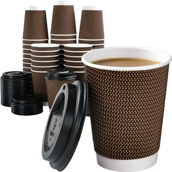 Personalizate productHigh Calitate de Unică folosință Ceașcă de Cafea Compostabile Perete Dublu Pahare de Hârtie Pentru Băuturi Calde