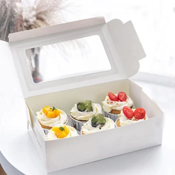 Personalizate productcustom logo paper moon tort ambalaj cutie cu mâner de calitate de top de panificație cutie de ambalaj cutii pentru prăjituri de ambalare