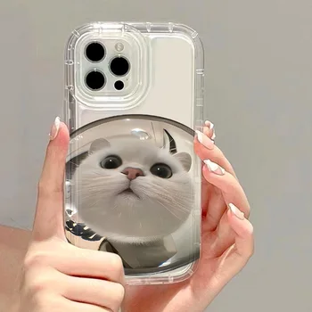 Pisica Drăguț minunat Telefon Caz Pentru iPhone 15 14 11 12 13 Pro Max XR X 6 6s 7 8 Plus XS Max SE 2020 rezistent la Șocuri de Desene animate de Animale de Acoperire