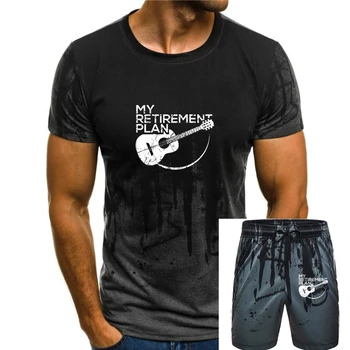 Planul Meu De Pensionare Chitara Muzicieni Amuzant Tricou T-Shirt De Sus Tricouri Topuri Tricou New Sosire Bumbac Tineresc În Aer Liber Bărbați