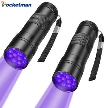 Portabil 12LED Lanterna UV 395nm Blacklight de Buzunar Mini Lanterna Ultraviolete Medicale Lampa UV pentru animale de Companie Urină Petele de lac de Unghii