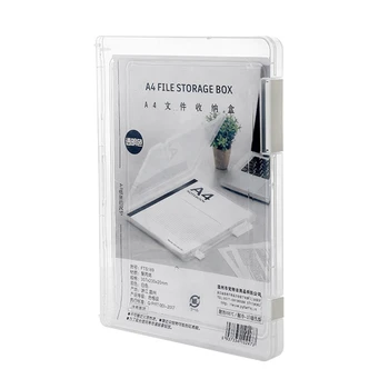 Portabil Caseta Fișier Document pentru Cazul Cutie de Plastic Transparent 12 x 9 Inch pentru Birou Fișier