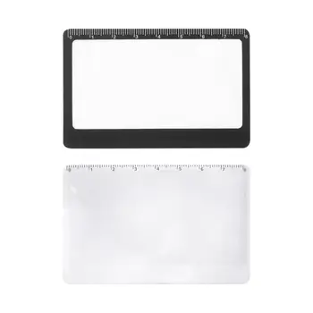 Portabil, de Dimensiunea unui Card de Lupa Ultra-subțire Lupa Multifunctionala Citit Lupa cu Scară 3X PVC Transparent de Sticlă