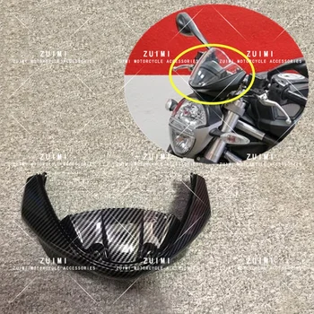 Potrivit Pentru Ducati Monster 696 796 1100/S/EVO Superioară Față Nas Carenaj din Fibra de Carbon Vopsea