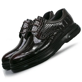 Primăvara și Toamna Noi Bărbați Formale Pantofi din Piele Groasă Unic Dantela-Up Business Casual Pantofi
