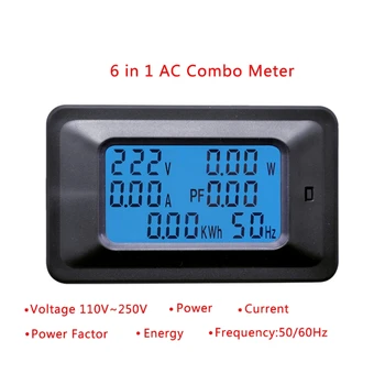 Profesionale 20/100A LCD Digital Kilowatt-oră Metru Voltmetru Ampermetru cu Curent