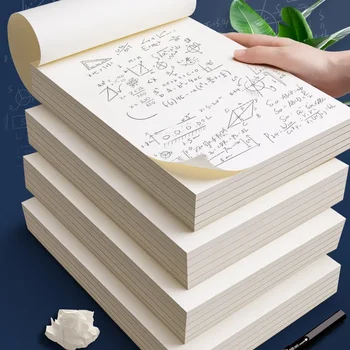 Proiectul de Hârtie Îngroșat notebook pentru Examen Folosi Linii Orizontale Gol Grile de Calcul Hârtie Bej de Protecție a Ochilor de Hârtie de 80 de Pagini
