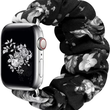 Păr cravată Curea pentru Apple watch band Elastic 38/40/41mm 42/44/45mm Ultra Iwatch 8 7 6 se Drăguț Elastic Solo Buclă Femei Brățară