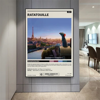 Ratatouille Film Poster Clasic Minimalist Film Poster De Arta Retro Introducerea Printuri Panza Pictura Decor Bucatarie