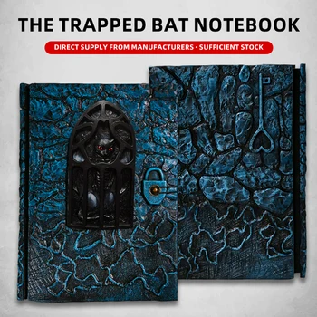 Retro Creative Închisoare Întunecată Bat Relief Coperta Caiet A5 Mână Registrul Memo Mână Registrul Jurnal