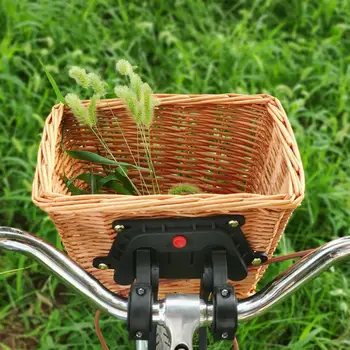 Rezistent la intemperii Biciclete Coș de Răchită Țesut Copii Coș de Biciclete cu o Capacitate de Îndepărtat Organizator pentru Băieți și Fete pentru Articol