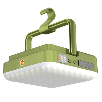 Reîncărcabilă Lanterna Portabil În Aer Liber Lumina Camp Agățat Piața De Noapte În Aer Liber Lampa De Magnet De Urgență Lumina Verde