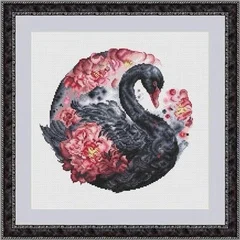 Rose Black Swan Cruciulițe Ecologice Fir De Bumbac Broderie Acasă Decor Agățat Tabloul Cadou