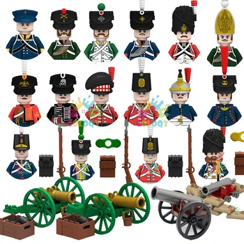 Războaiele napoleoniene Militari Blocuri WW2 Mini Figurine de Acțiune francez, Britanic Pușcaș Puști de Arme Jucarii Pentru Copii