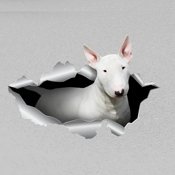 S62228# Autocolant Auto Bătăuș Groapă Mică Bull Terrier Câine Animal De Vinil Rezistent La Apa Decal Accesorii Auto Decor Pegatinas Para Coche