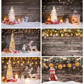 SHUOZHIKE Crăciun Scanduri de Lemn Tema Fotografia de Fundal de Zăpadă Fundaluri Pentru Studio Foto Recuzită MMSD-03