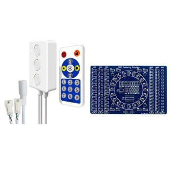SP601E Dual Semnal de Ieșire Bluetooth LED Controler de Muzică și Rotativ LED SMD NE555 Lipit Practică Bord DIY Kit