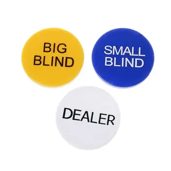 Set de 3 Piese Profesie Casino Hold ' em Dealer Accesorii Small Blind, Big Blind, Dealer Puck Butoane