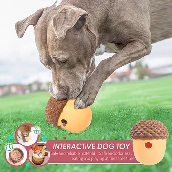 Silicon Câine De Curățare Dinte Mestecați Jucării Scurgeri De Alimente Mingea Pinecone Interactive Amuzante Animale De Companie Lent, Alimentator De Bile Puzzle Jucărie