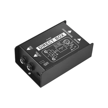 Singur Canal Pasiv DI-Box Injecție Directă Casetă Audio Echilibrat&Dezechilibra Convertor de Semnal cu XLR, TRS Interfețe pentru Chitara