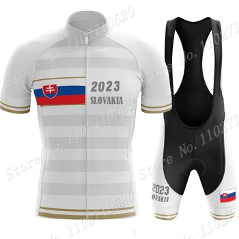 Slovacia Ciclism Jersey 2023 Echipa Națională de Ciclism a Stabilit Maneci Scurte Respirabil MTB Ropa Maillot Ciclismo Vara Ciclism de Îmbrăcăminte