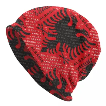 Steagului Albanez Model Capac Beanie Unisex De Iarna Cald Capota Tricotate Pălării De Moda Albania Patriotic Chelioși Căciuli, Pălării Pentru