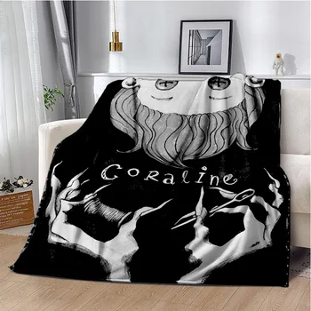 Stil gotic Animatia Coraline Imprimare Pătură pentru Copii Patura de Familie Doarme Pătură Canapea Pat Cald Pătură Moale Cuvertură de pat