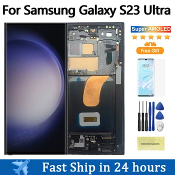Super AMOLED Display Pentru Samsung Galaxy S23 Ultra Display LCD Touch Ecran Digitizor de Asamblare Pentru Samsung S23 Ultra Display