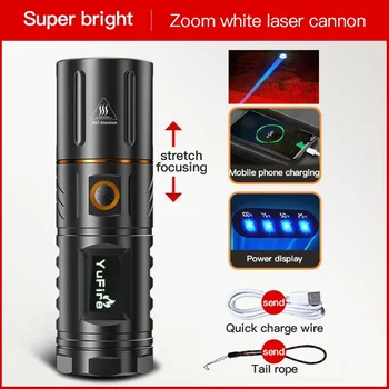 T40 Lumina Puternica Lanterna cu Rază Lungă de 5000 USB Reîncărcabilă Ultra-Luminos Lanterna de Mare Putere Lanterna Built-in 4500 mAh Baterii
