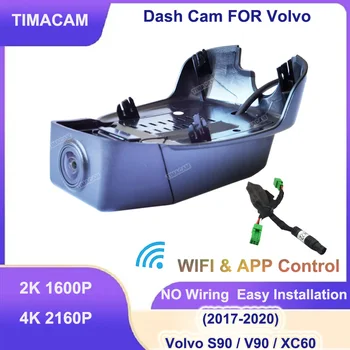 TIMACAM 4K 2160P Dash Cam din Față și Camera din Spate 2K Wifi Auto DVR Video Recorder Pentru Volvo XC60 S90 V90 2017 2018 2019 2020 2021
