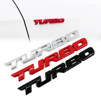 TURBO 3D Aliaj de Zinc Autocolante caroserie Spate Eticheta Trim Decalcomanii Auto Styling Decorare Autocolant Auto Exterioare Accesorii pentru Decor