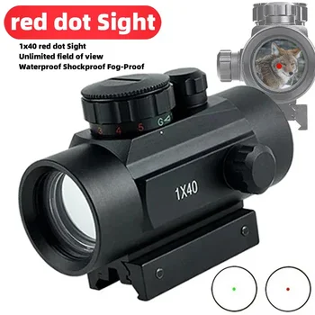 Tactic 1x40 Red Dot Sight HD Reglabil Reflex Lunetă de Fotografiere în aer liber Airsoft Pusca Domeniul Optic Accesoriu pentru Vânătoare