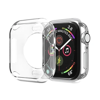 Transparent Caz Pentru Apple Watch 38mm 40mm 42mm 44mm Moale Ultra-subțire TPU Caz de Protecție Anti-zero, Anti-coliziune Acoperi