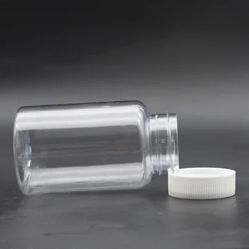 Transport gratuit 15ml--300ml mare PET transparent sticla de plastic de etanșare lichid solid sticlă goală de ambalare flacon capsule de en-gros