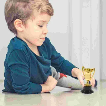 Trofeul Trofee De Atribuire Copil Jucării De Plastic Mini De Aur Sport Fotbal Cupa Recompensa Câștigătorului De Fotbal Copil Jucărie De Baseball Premii Cupe