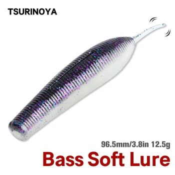 Tsurinoya 7Pcs Moale Momeala 96.5mm12.5g Mult de Turnare Momeală de Pescuit Bass Wobbler Puternic Sare Silicon Momeala Isca Momeală Artificială