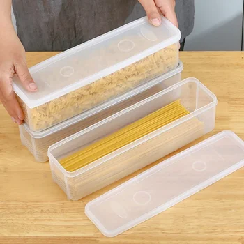 Tăiței Cutie de Depozitare Taitei Lungi Crisper Box Recipiente închise Ermetic, pentru Alimente din Plastic Organizarea Cutii Lucruri Utile pentru Bucatarie Element