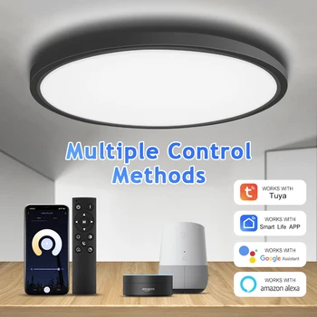 Ultra-Subțire LED Lampă de Plafon Smart Wifi Tuya Alexa App Remote Control Vocal Interior Estompat Lampă Pentru Camera de zi Dormitor Bucatarie