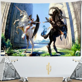 Unicorn Tapiserie De Pe Perete Boem Europene Hippie Magic Saltea Dormitor Art Cool Decor Acasă