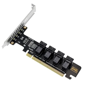 Unitati solid state PCI-E 16X La 4 Porturi U. 2 NVME Split Card de Expansiune SFF-8639/8643 NVME PCIE SSD Adaptor Pentru Placa de baza SSD