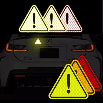 Universal Autocolant Reflectorizant Semn De Pericol Triunghi De Înaltă Rezistență Colorate Automotie Decor Decal Accesorii Auto