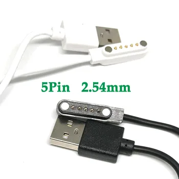 Universal de Ceas Inteligent Cablu de Încărcare Magnetic 2.54 mm 5Pin Spațiu USB 2.0 de sex Masculin pentru a 5P Magnetic Incarcator Cablu Y95 KW18 KW88 KW98 DM